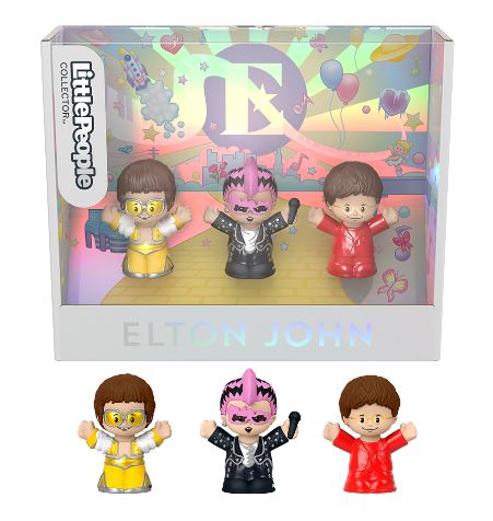 LITTLE PEOPLE - ELTON JOHN 3 PIECE FIGURE COLLECTOR SET - Toyworld Frankston