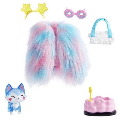 BARBIE EXTRA FASHION ACCESSORIES - BLUE GLITTER CAT - Toyworld Frankston