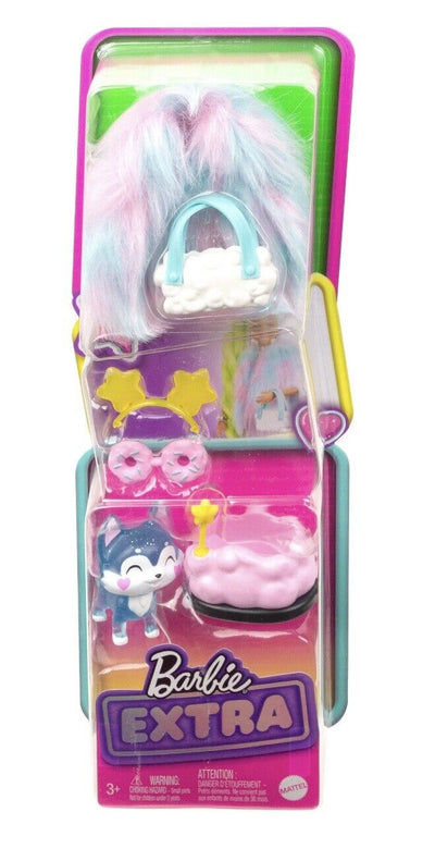 BARBIE EXTRA FASHION ACCESSORIES - BLUE GLITTER CAT - Toyworld Frankston