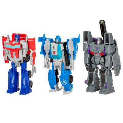TRANSFORMERS ONE IACON RACING FIGURE 3 PACK - MEGATRON, OPTIMUS PRIME, MIRAGE
