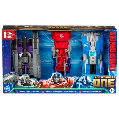 TRANSFORMERS ONE IACON RACING FIGURE 3 PACK - MEGATRON, OPTIMUS PRIME, MIRAGE