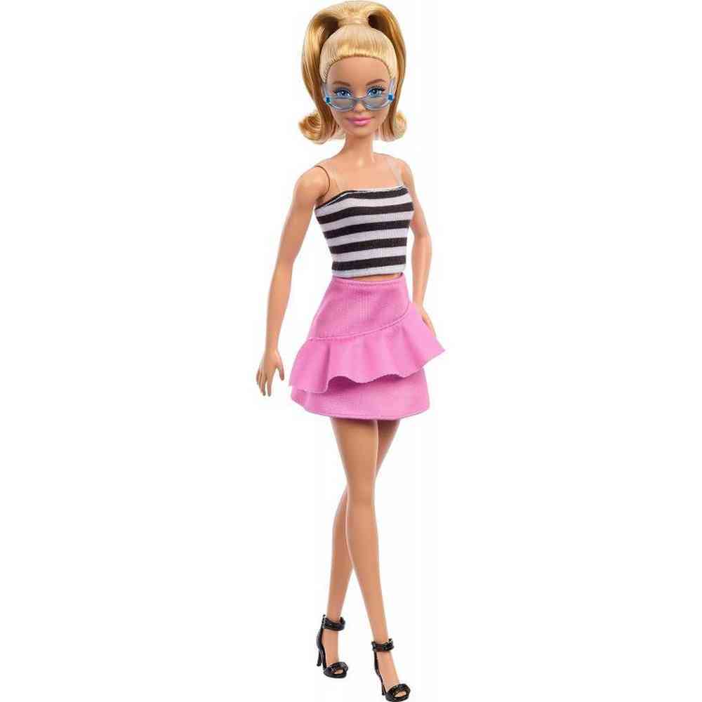 BARBIE FASHIONISTA DOLL 65TH ANNIVERSARY 213 STRIPE TOP - Toyworld Frankston