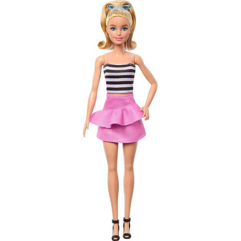 BARBIE FASHIONISTA DOLL 65TH ANNIVERSARY 213 STRIPE TOP - Toyworld Frankston