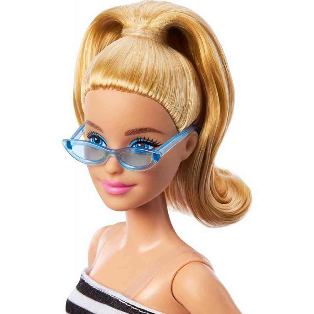 BARBIE FASHIONISTA DOLL 65TH ANNIVERSARY 213 STRIPE TOP - Toyworld Frankston