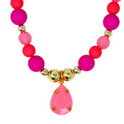 PINK POPPY - FAIRY DELIGHT BEADED NECKLACE WITH PENDANT