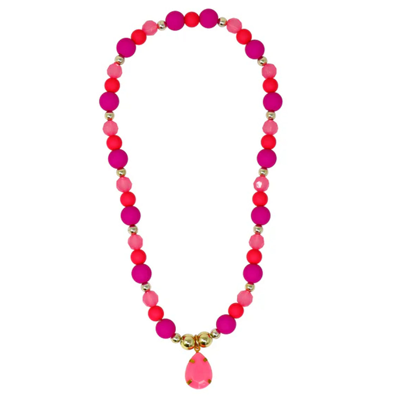 PINK POPPY - FAIRY DELIGHT BEADED NECKLACE WITH PENDANT - Toyworld Frankston