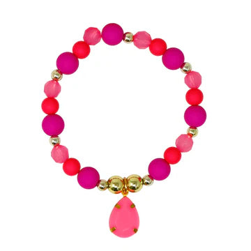 PINK POPPY - FAIRY DELIGHT BEADED BRACELET WITH PENDANT - Toyworld Frankston