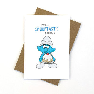 CARD -Smurf Birthday - Toyworld Frankston