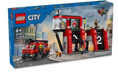 LEGO 60414 FIRE STATION WITH FIRE TRUCK - Toyworld Frankston
