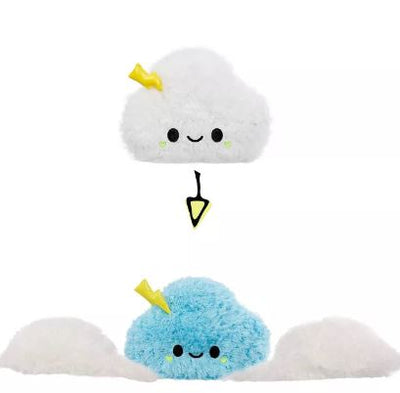 FLUFFIE STUFFIEZ SURPRISE REVEAL SMALL PLUSH - SKY SMILEY CLOUD - Toyworld Frankston