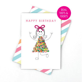 CARD -Freckle Girl Birthday - Toyworld Frankston