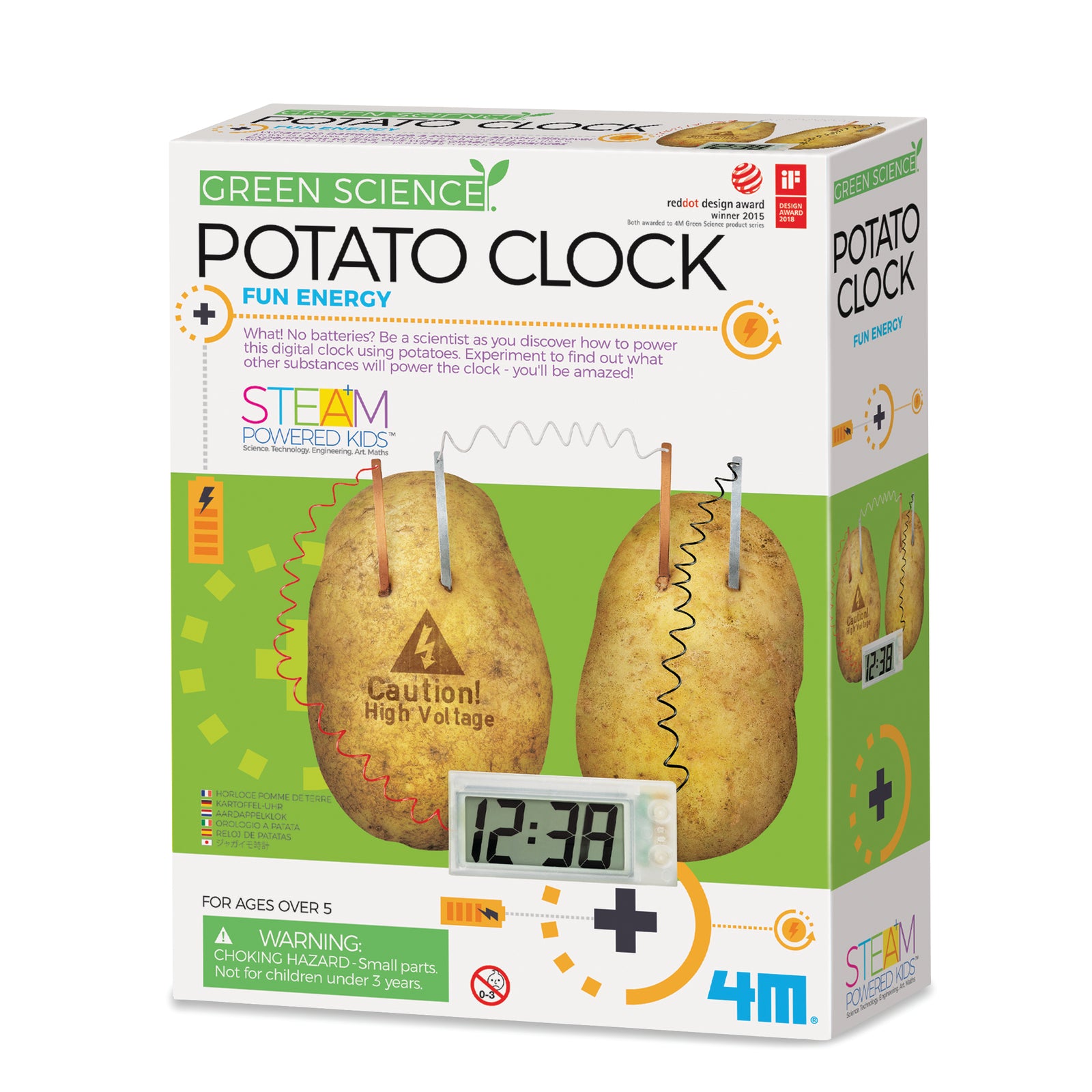 4M - GREEN SCIENCE POTATO CLOCK - Toyworld Frankston