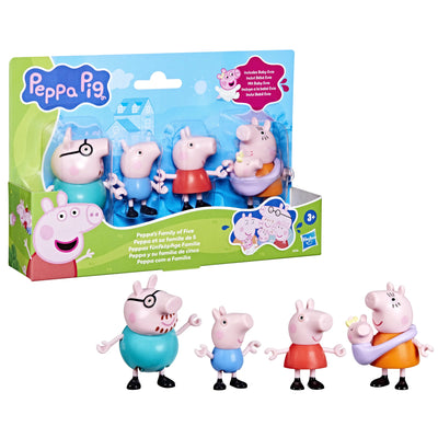PEPPA PIG - PEPPA'S FAMILY OF FIVE FIGURES PACK - Toyworld Frankston