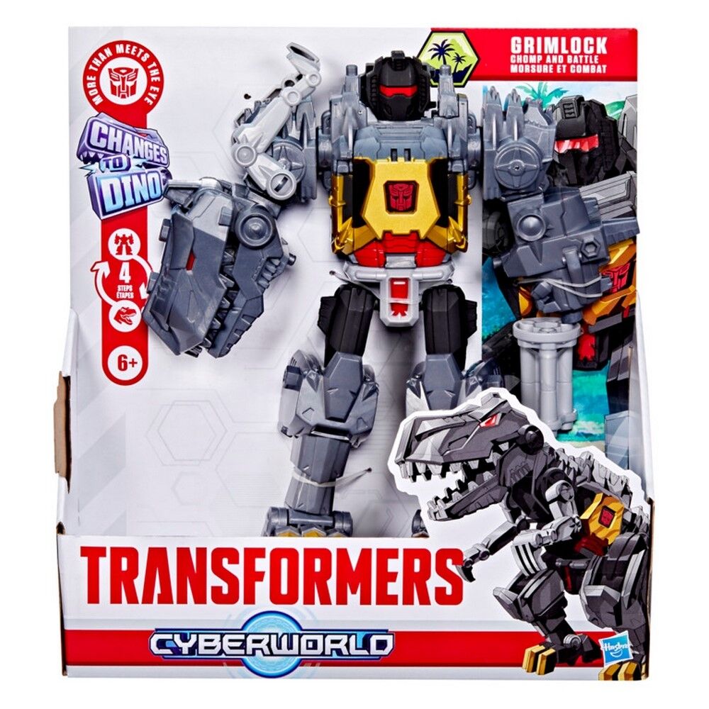TRANSFORMERS CYBERWORLD - CHOMP AND BATTLE GRIMLOCK - Toyworld Frankston
