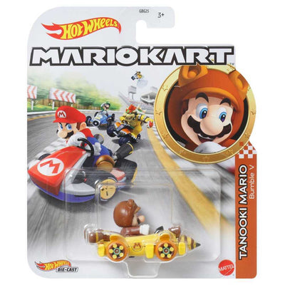 HOT WHEELS MARIO KART ASSORTED - TANOOKI MARIO - Toyworld Frankston