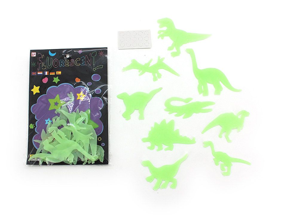 GLOW IN THE DARK DINOSAURS 9 PIECES