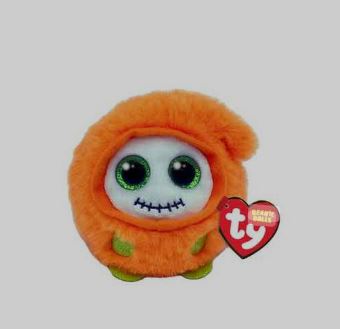 TY BEANIE BALLS - HALLOWEEN - 'GRIFFIN' ORANGE GHOUL - Toyworld Frankston