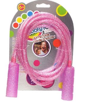 GOOFY FOOT GLITTER JUMP ROPE ASSORTED - Toyworld Frankston