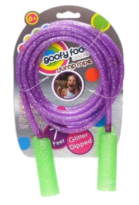 GOOFY FOOT GLITTER JUMP ROPE ASSORTED - Toyworld Frankston