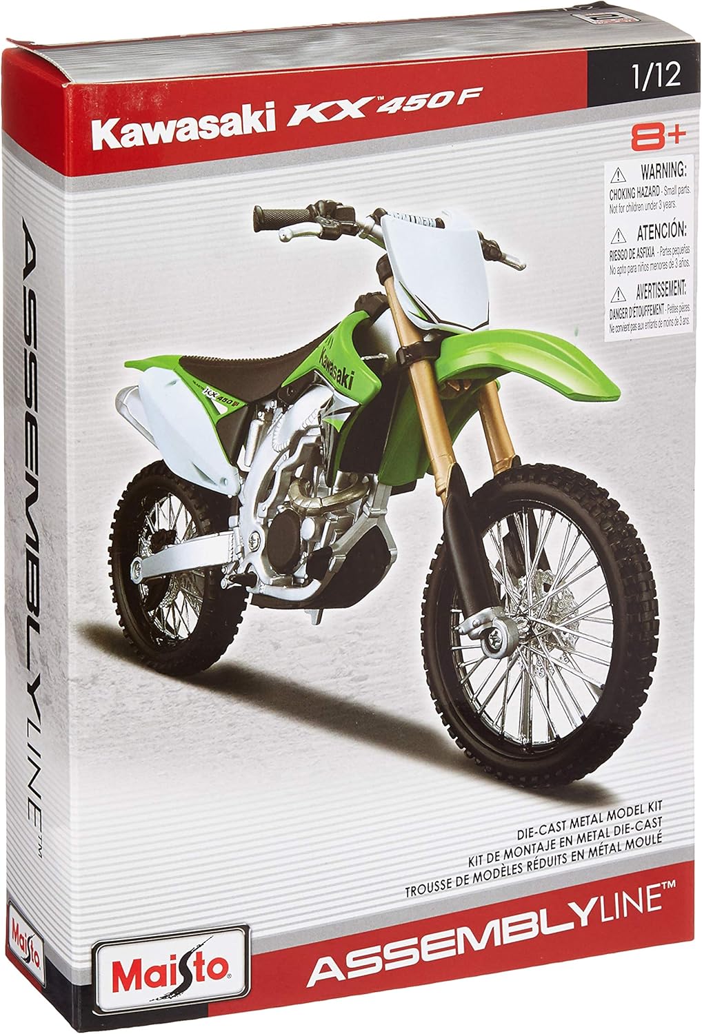 MAISTO MOTORCYCLES 1:12 ASSEMBLY LINE - KAWASAKI KX 450 F
