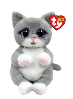 TY - BEANIE BELLIES - MORGAN - GREY CAT - Toyworld Frankston