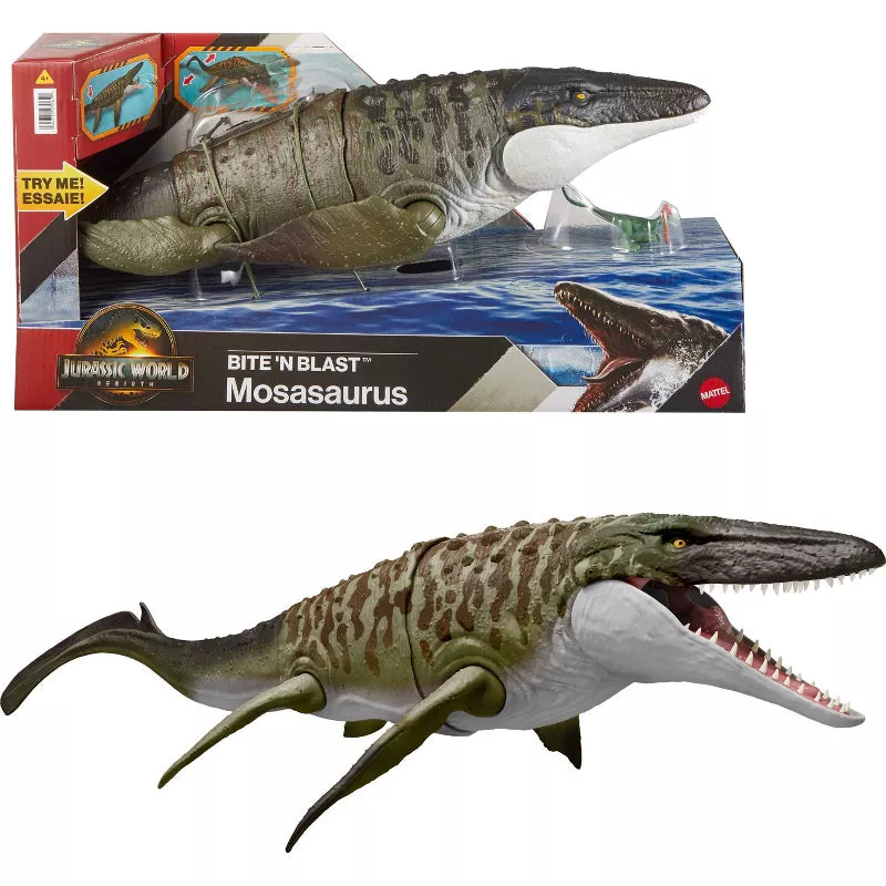 JURASSIC WORLD - BITE'N BLAST MOSASAURUS - Toyworld Frankston