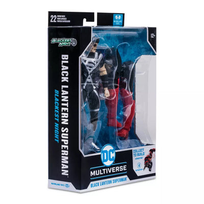 DC 7IN FIGURES BLACKEST NIGHT BLACK LANTERN SUPERMAN - Toyworld Frankston