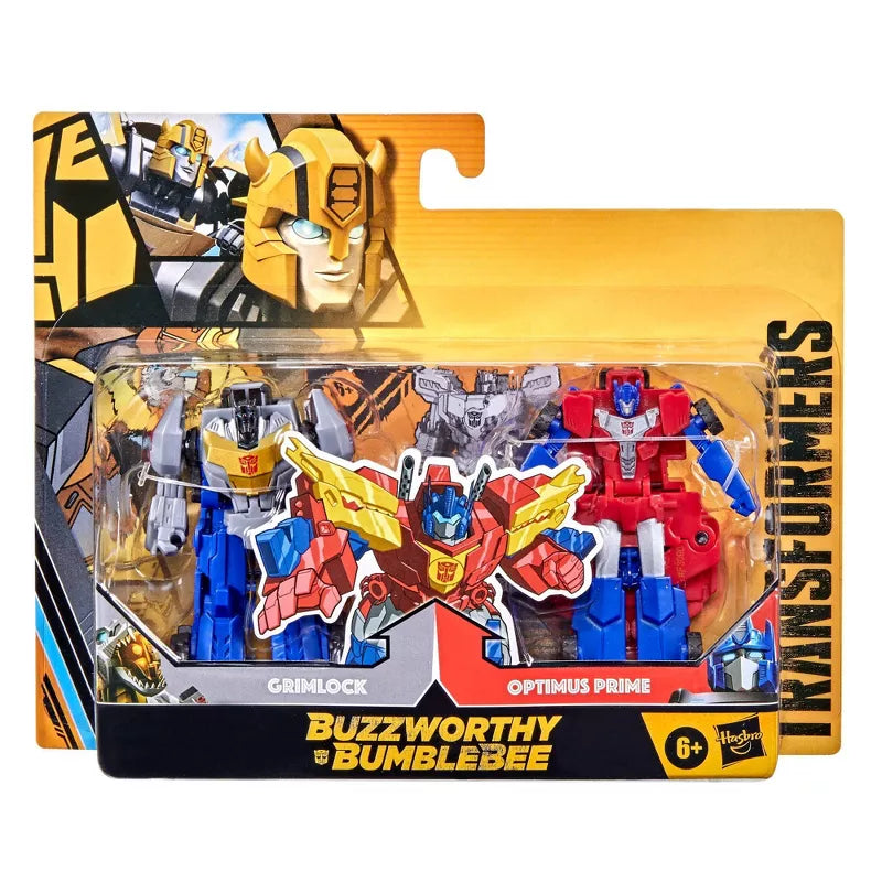 TRANSFORMERS BUZZWORTHY BUMBLE BEE - GRIME LOCK AND OPTIMUS PRIME - Toyworld Frankston