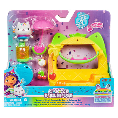 GABBY'S DOLL HOUSE - CAKEY'S FRUIT SMOOTHIE PARTY BALCONY SET - Toyworld Frankston
