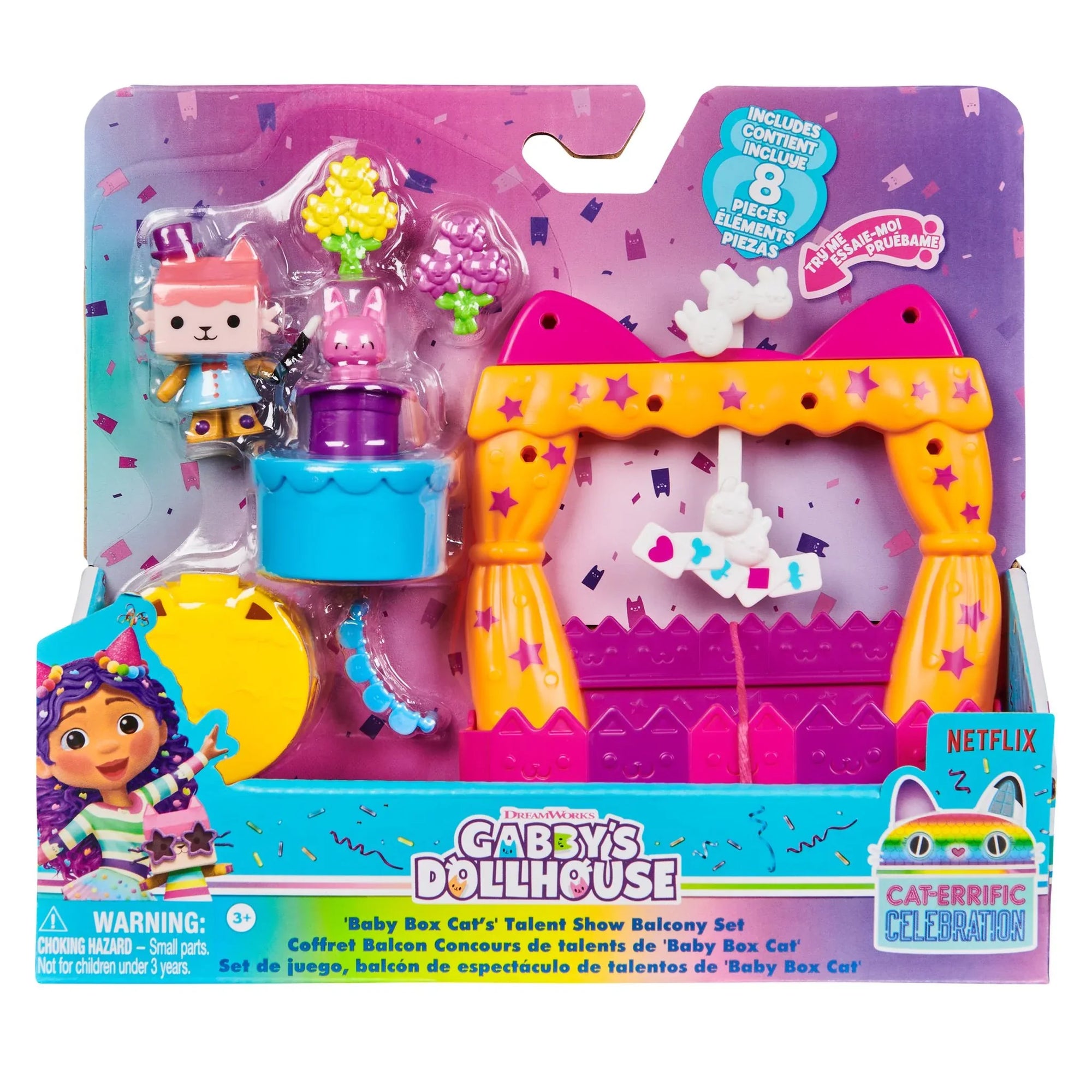 GABBY'S DOLL HOUSE - BABY BOX CAT'S TALENT SHOW BALCONY SET - Toyworld Frankston