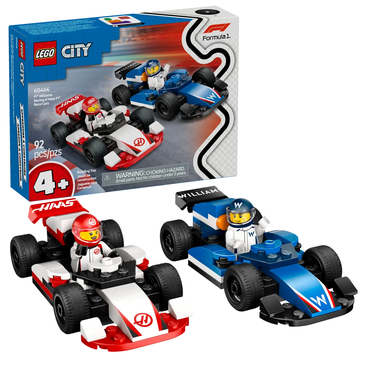 LEGO CITY 60464 F1 WILLIAMS RACING AND HAASF1 RACE CAR