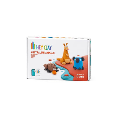 HEY CLAY AUSTRALIAN ANIMALS MEDIUM SET 6 CANS
