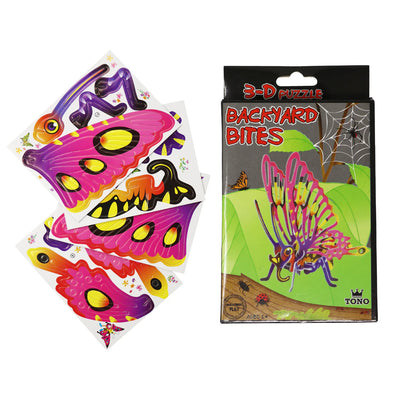 BUILD YOUR OWN INSECT BACKYARD BITES 3D PUZZLE - BUTTERFLY - Toyworld Frankston