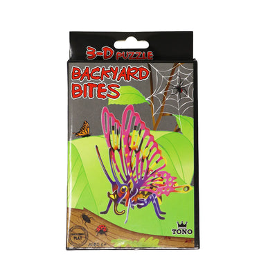 BUILD YOUR OWN INSECT BACKYARD BITES 3D PUZZLE - BUTTERFLY - Toyworld Frankston