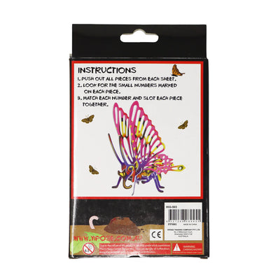 BUILD YOUR OWN INSECT BACKYARD BITES 3D PUZZLE - BUTTERFLY - Toyworld Frankston