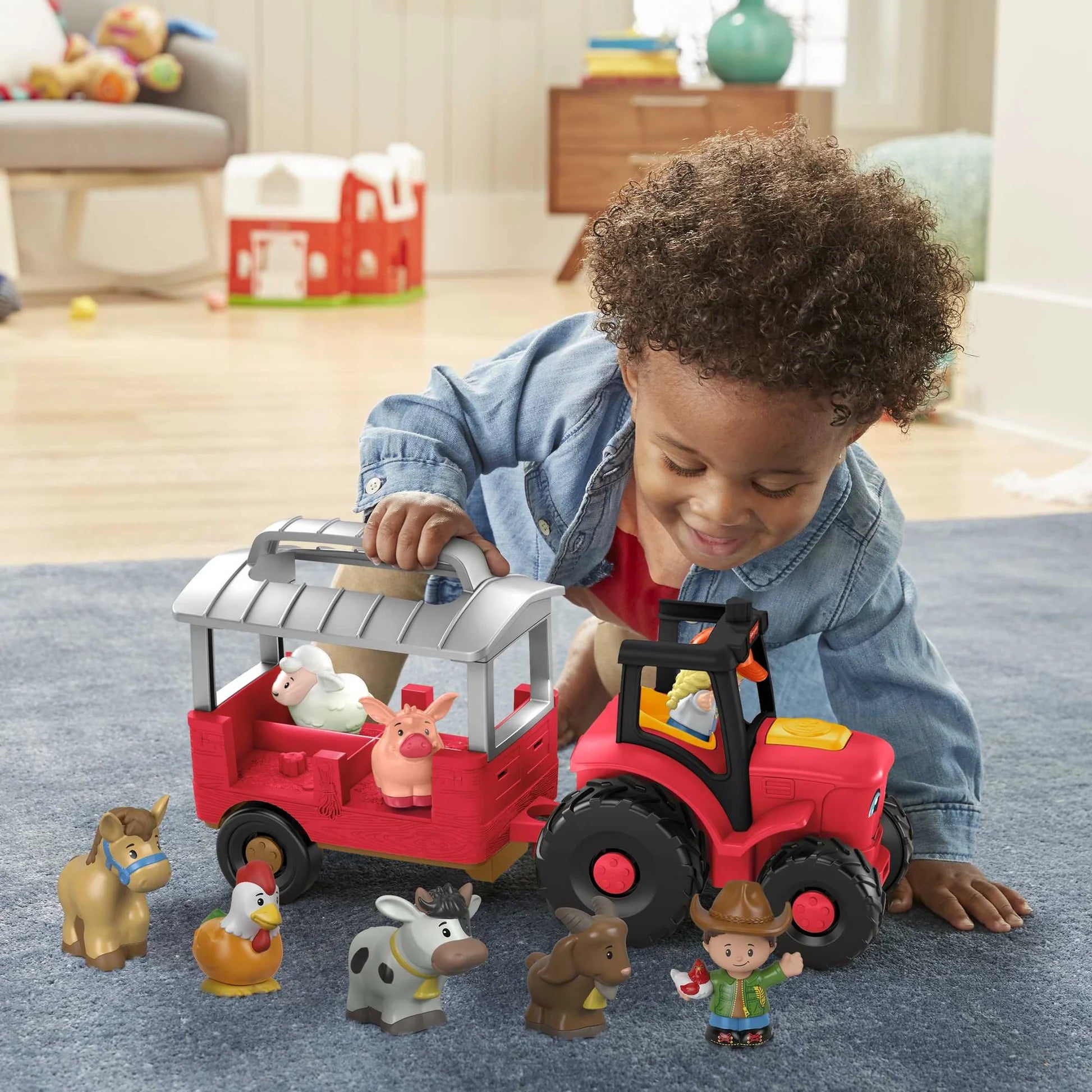 LITTLE PEOPLE - CARING FOR ANIMALS TRACTOR - Toyworld Frankston