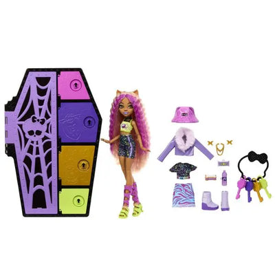 MONSTER HIGH - SKULLTIMATE SECRETS - CLAWDEEN WOLF FASHION FIGURE SERIES 1 - Toyworld Frankston