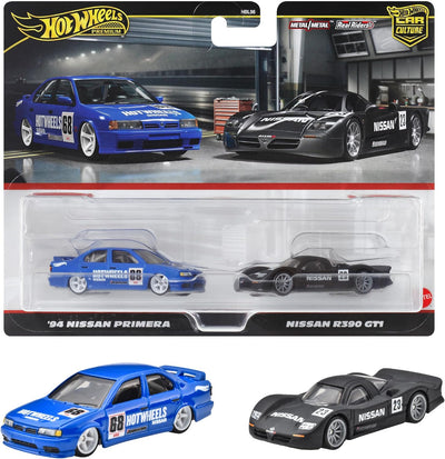 HOT WHEELS PREMIUM 2 PACK '94 NISSAN PRIMERA / NISSAN R390 GT1 - Toyworld Frankston