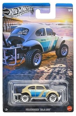 hot wheels of a Volkswagen 'Baja Bug' from the Hot Wheels Surf's Up collection.