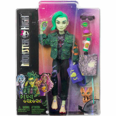 MONSTER HIGH DOLL DEUCE GORGON WITH PET AND ACCESSORIES - Toyworld Frankston
