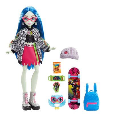 MONSTER HIGH DOLL GHOULIA YELPS WITH PET AND ACCESSORIES - Toyworld Frankston