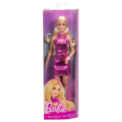 BARBIE FASHION DOLL - #230 BLONDE WITH PINK MINI DRESS