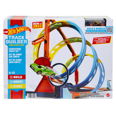 HOT WHEELS TRACK BUILDER UNLIMITED CORKSCREW TWIST KIT - Toyworld Frankston