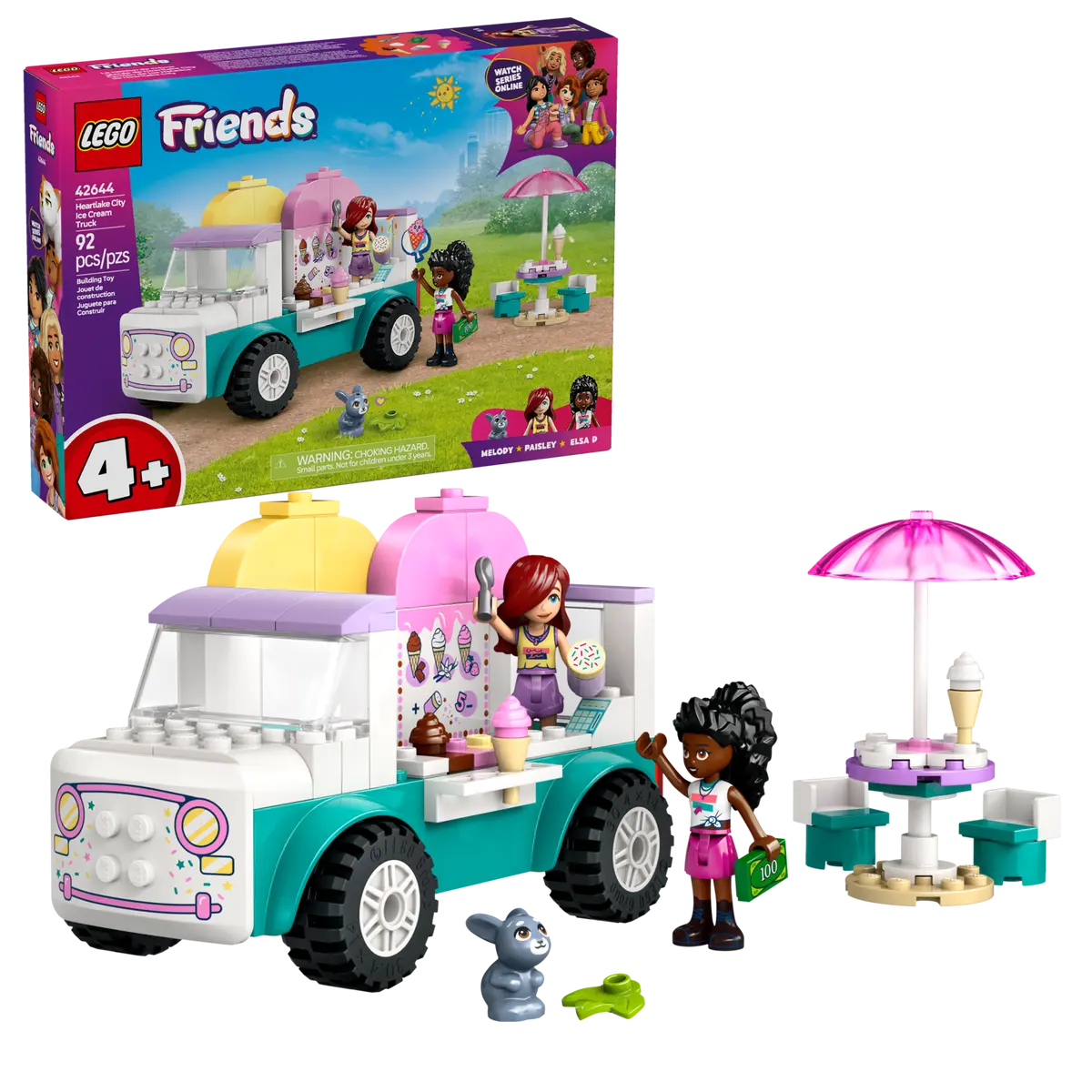 LEGO 42644 FRIENDS - HEARTLAKE CITY ICE CREAM TRUCK - Toyworld Frankston