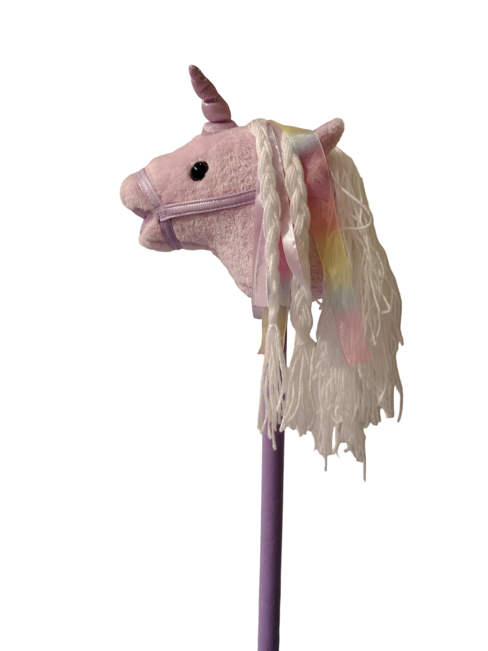 HOBBY HORSE - UNICORN HORSE STICK WITH SOUND PURPLE