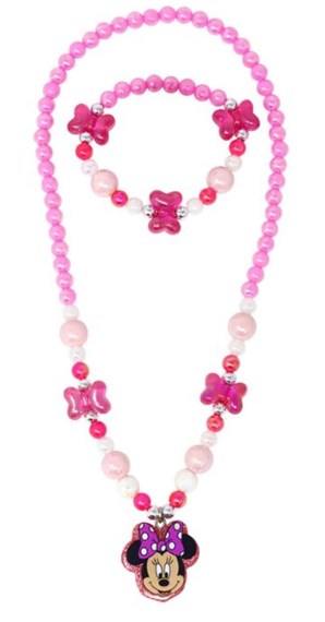 DISNEY MINNIE MOUSE NECKLACE AND BRACELET SET - Toyworld Frankston