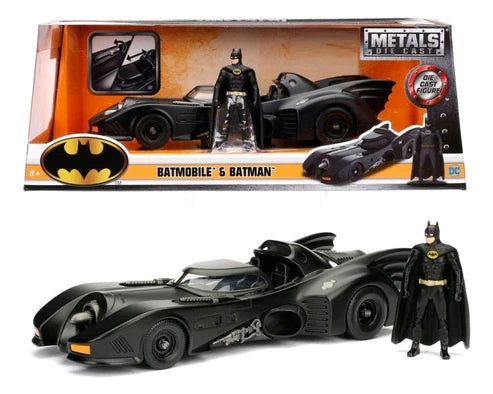 BATMAN (1989) - BATMAN WITH BATMOBILE 1/24TH SCALE HOLLYWOOD RIDES DIE-CAST VEHICLE REPLICA