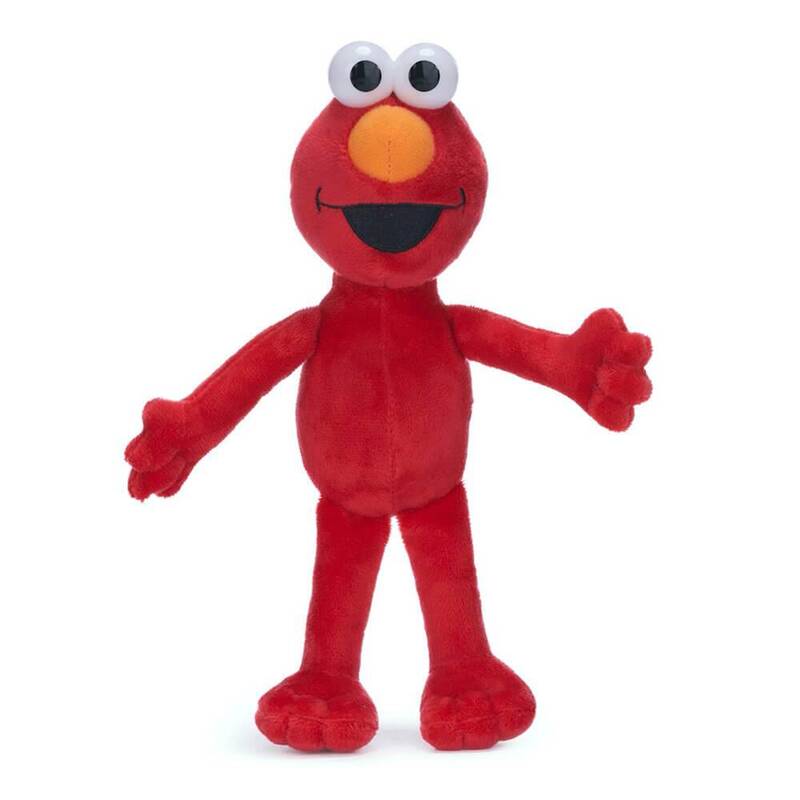 SEASAME STREET COOKIE AND ELMO BEANIES 18CM