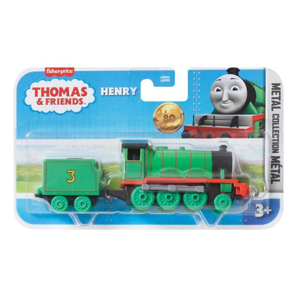 THOMAS AND FRIENDS - METAL COLLECTION LARGE PUSH ALONG ENGINE - HENRY - Toyworld Frankston