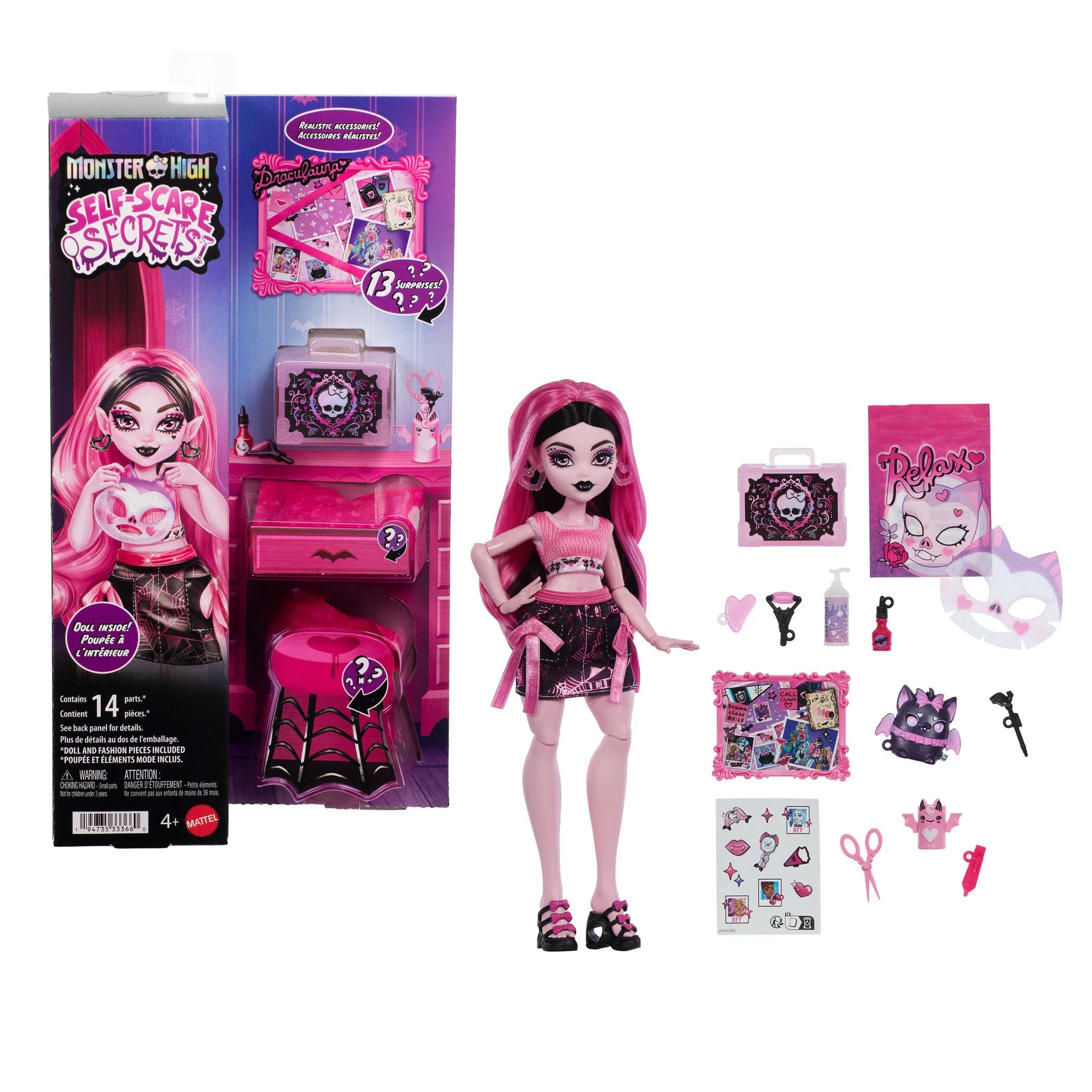 MONSTER HIGH SELF-SCARE SECRETST - DRACULAURA - Toyworld Frankston